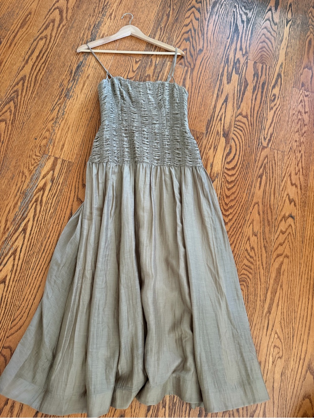 Reformation Olive Smocked Bodice Maxi Dress
